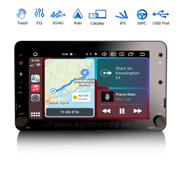 Automedia ES8520R merkkikohtainen Android GPS multimedia näyttösoitin